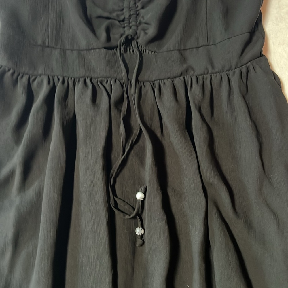 Madewell Ruched Keyhole Tiered dress dark fairy gothic dark academia graduation - Picture 8 of 11